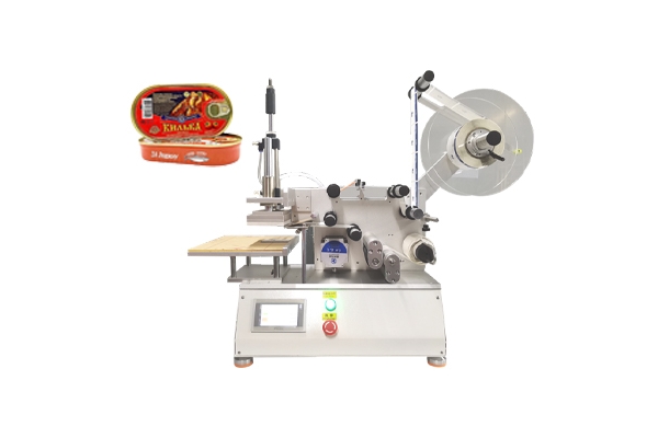 半自動罐頭平面貼標機